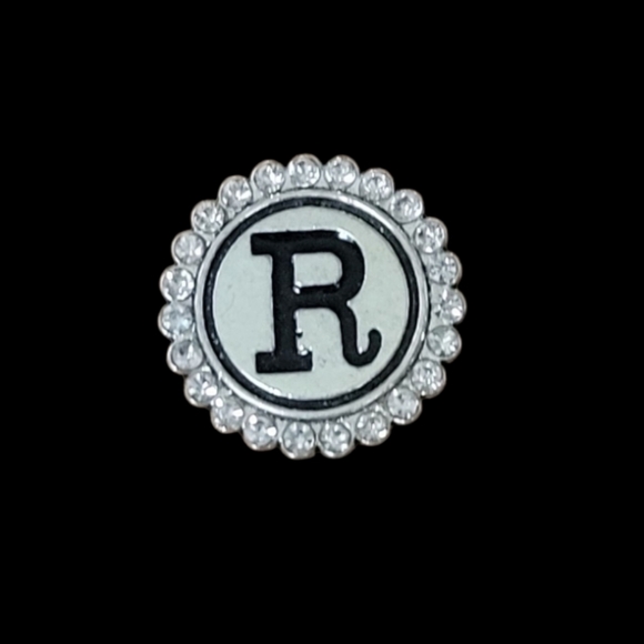 Letter R Initial Snap for Snap Jewelry - Picture 1 of 2